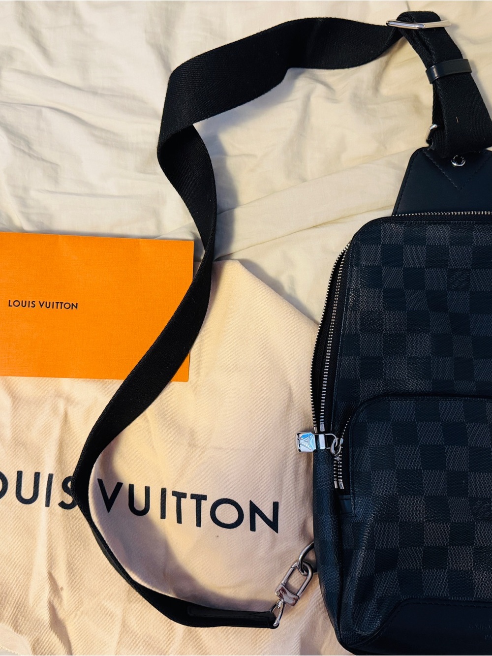 Louis Vuitton Damier Graphite Crossbody Belt Bag in Black
